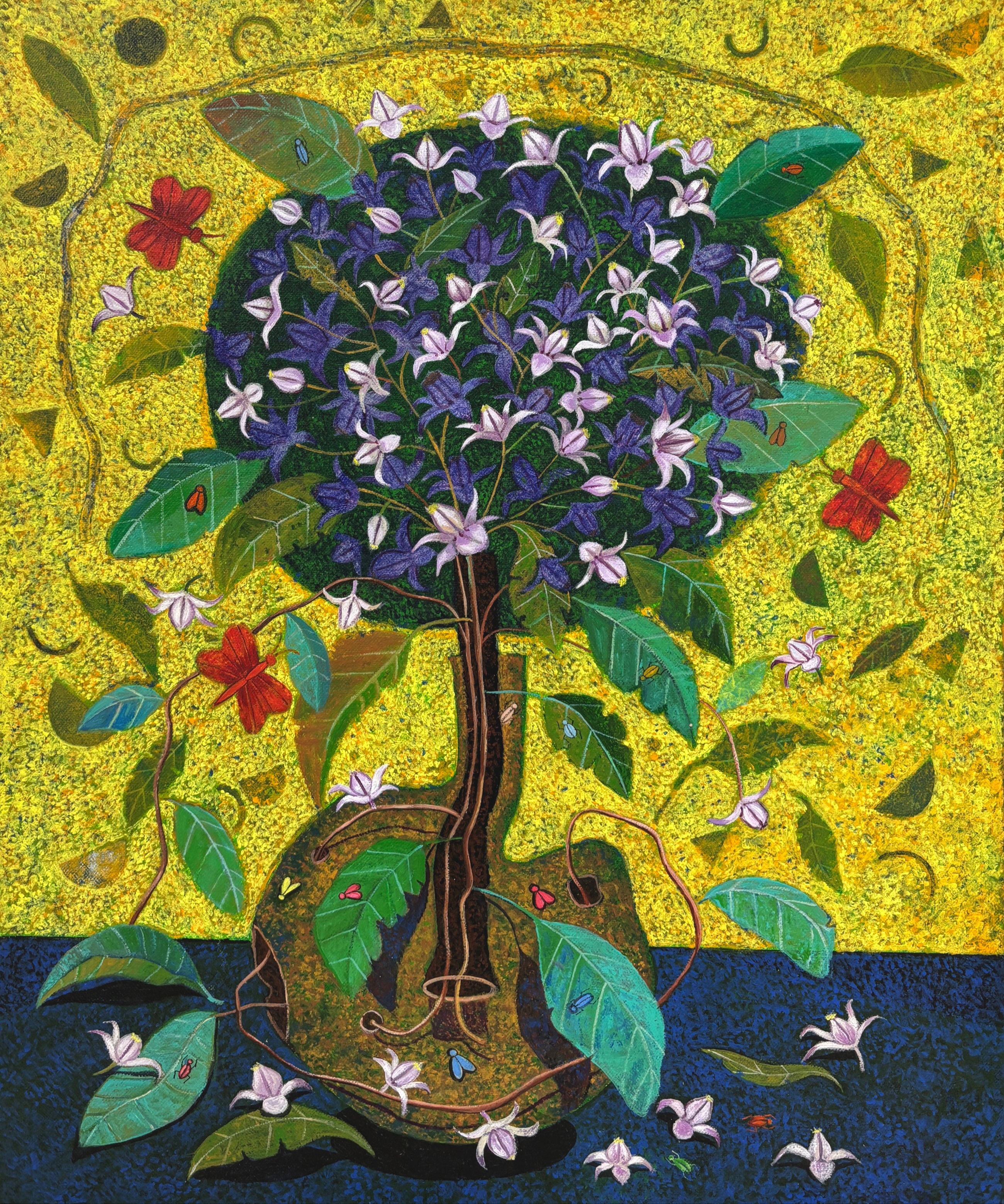 My wild flower vase 3 by Paltu Ghosh
